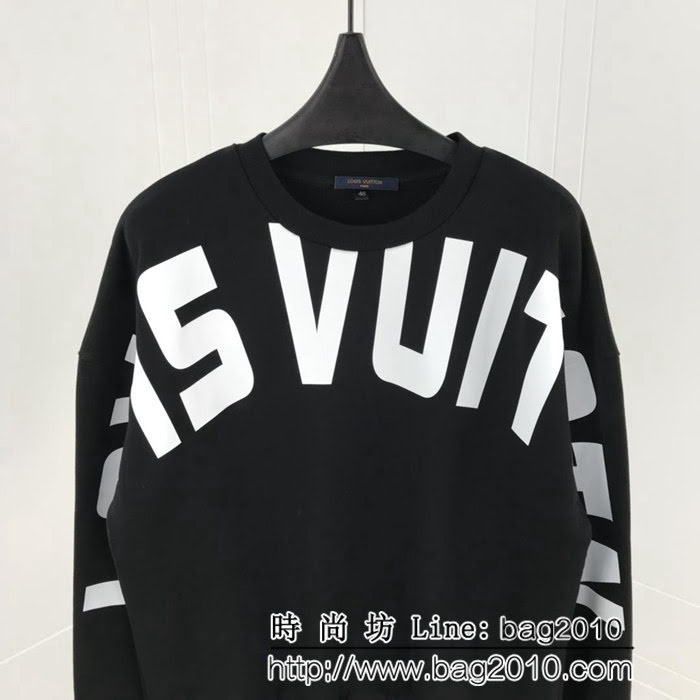 LV路易威登 18FW秋冬新款 插肩logo印花 純棉衛衣 情侶款 ydi1709